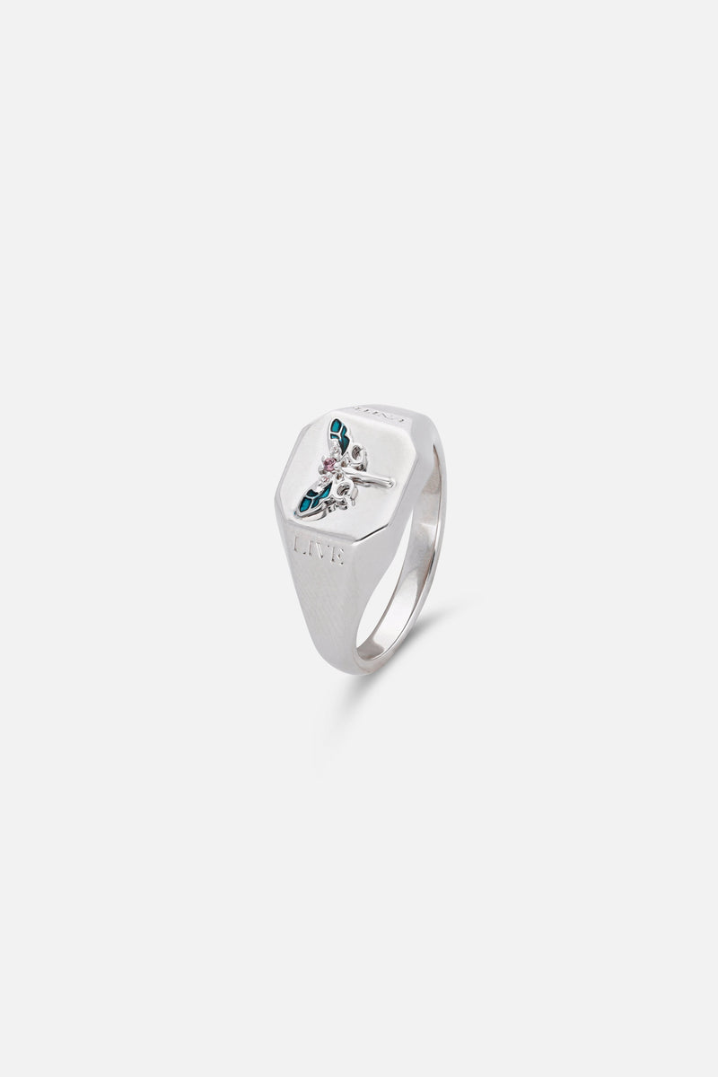 DRAGONFLY RING WOMEN SILVER