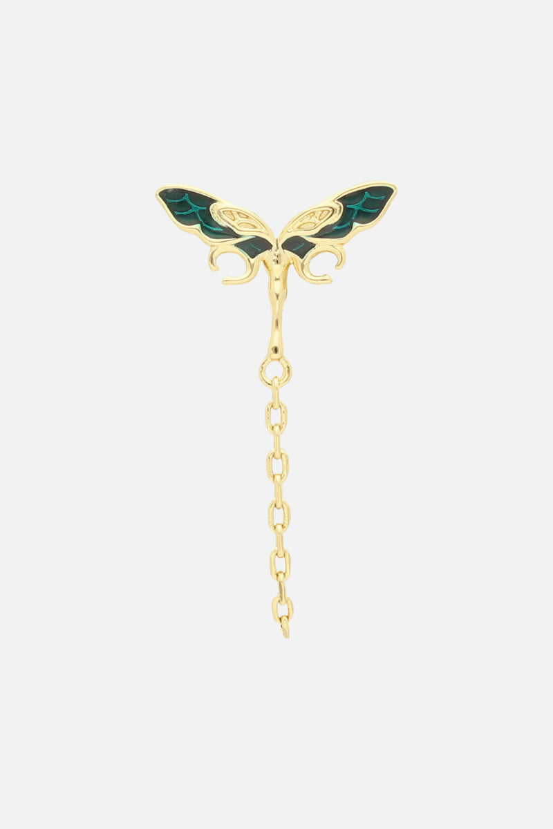 DRAGONLFLY STUD AND CHAIN SET 3PCS WOMEN GOLD