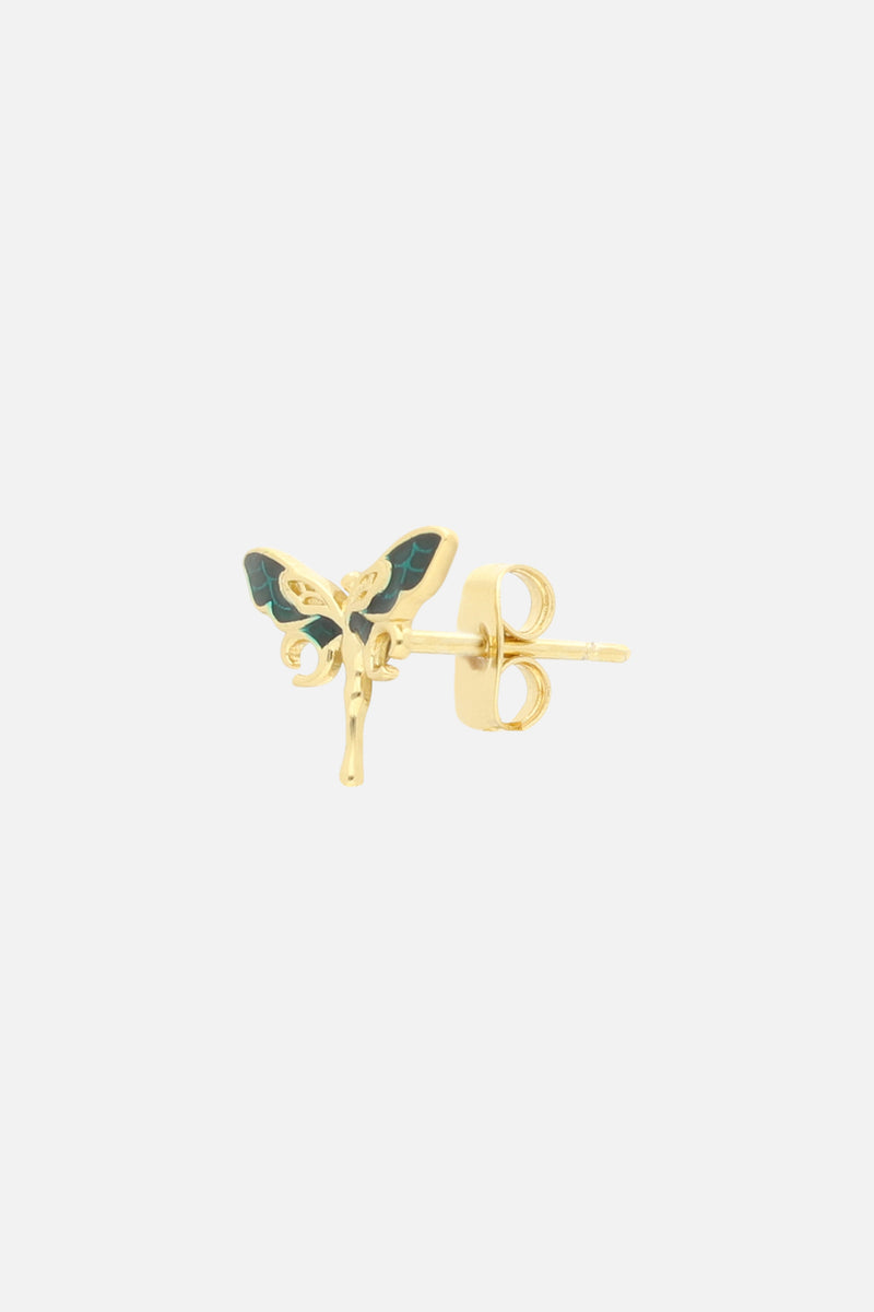 DRAGONLFLY STUD AND CHAIN SET 3PCS WOMEN GOLD