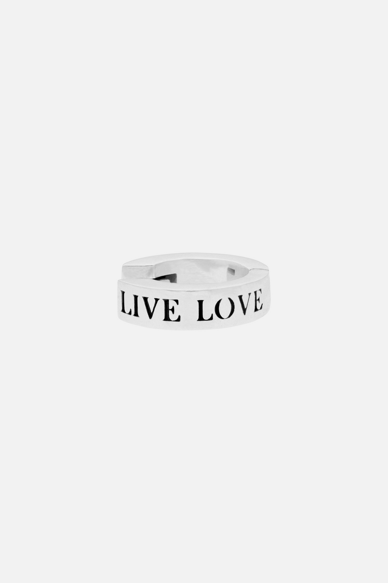 SLOGAN EARRING MEN VINTAGE SILVER