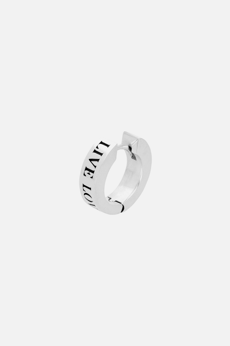 SLOGAN EARRING MEN VINTAGE SILVER