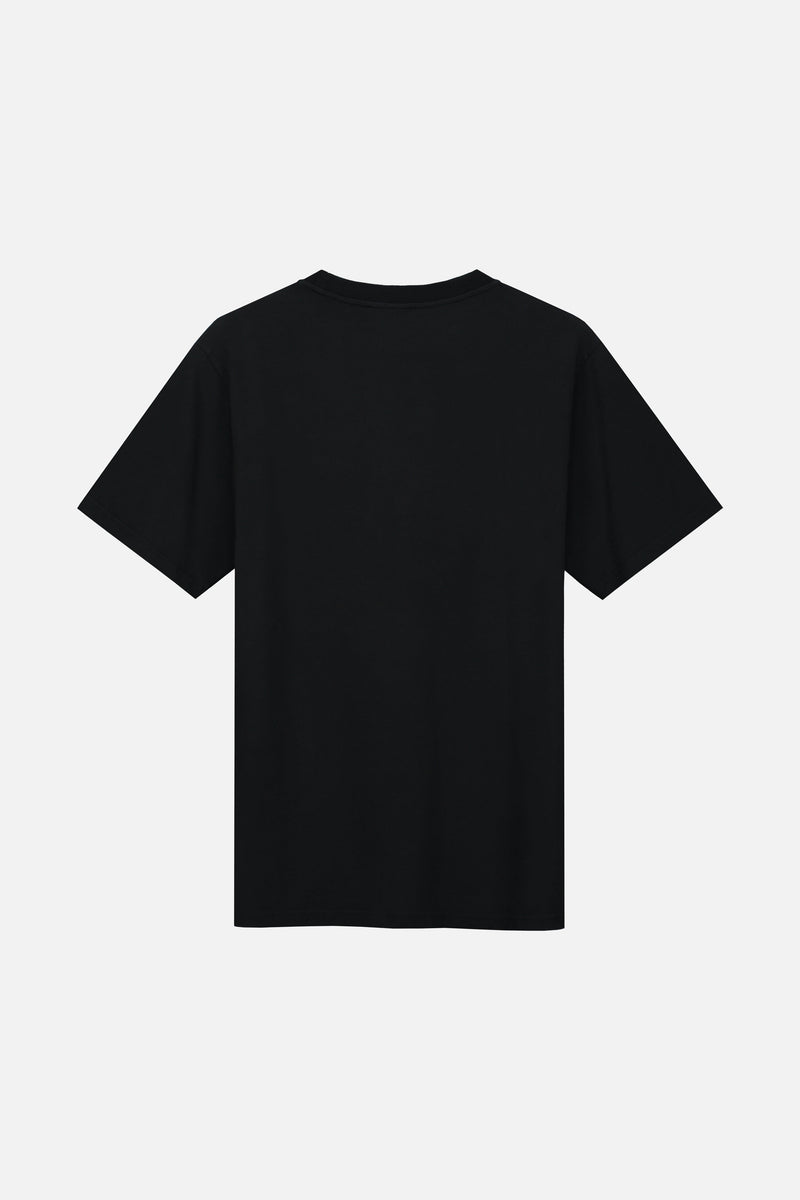 FLOWER SLOGAN TSHIRT MEN BLACK