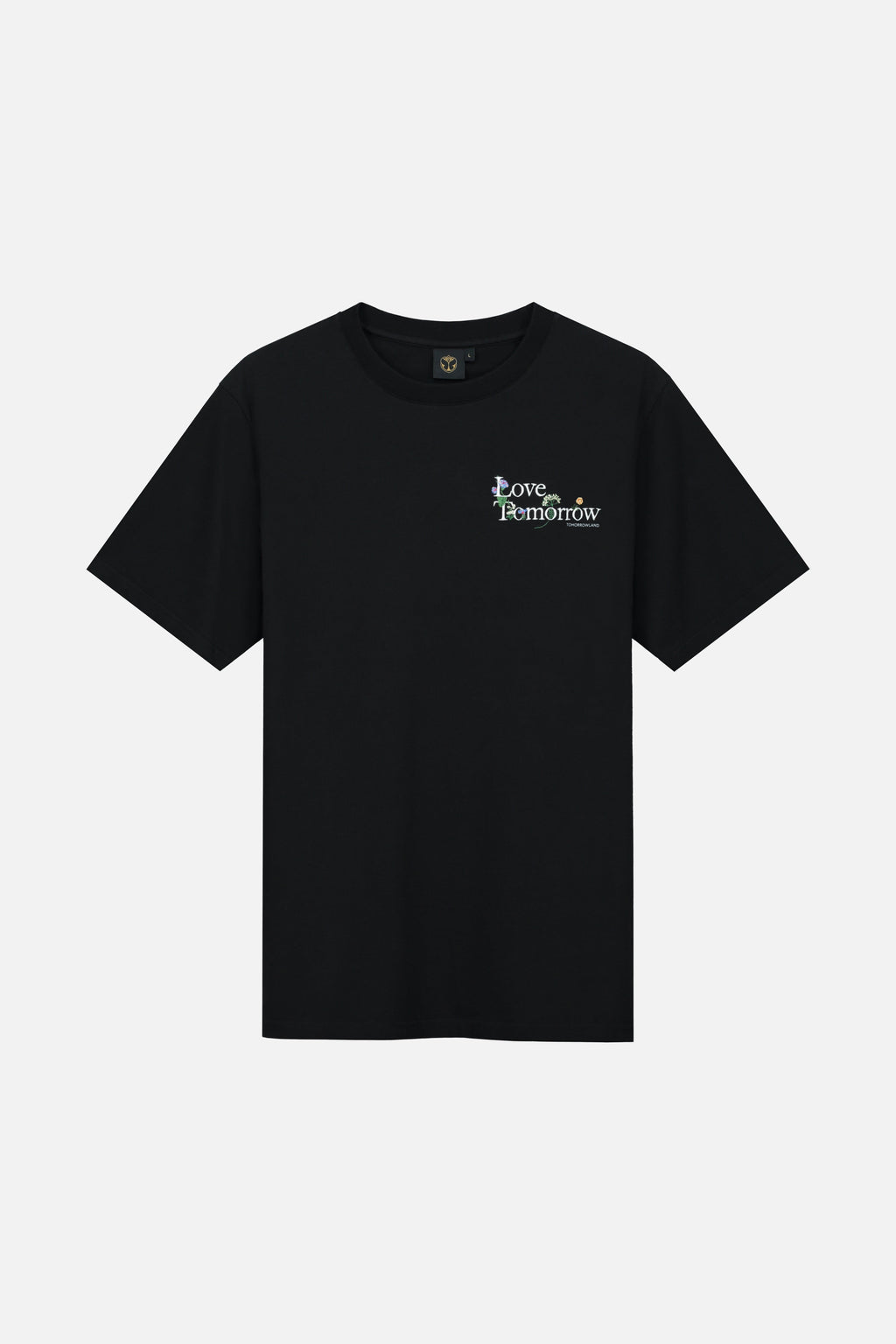 FLOWER SLOGAN TSHIRT MEN BLACK