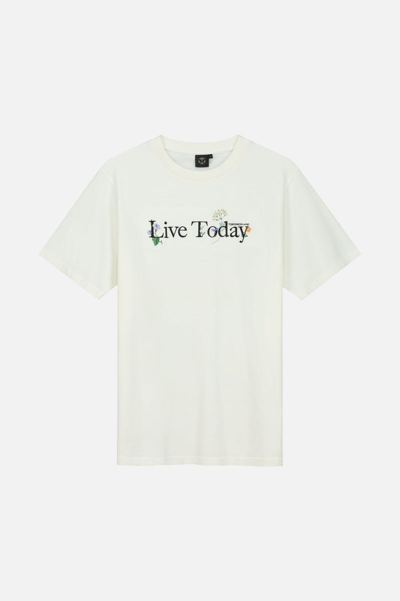 FLOWER SLOGAN TSHIRT MEN WHITE
