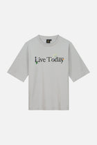 FLOWER SLOGAN TSHIRT WOMEN GREY