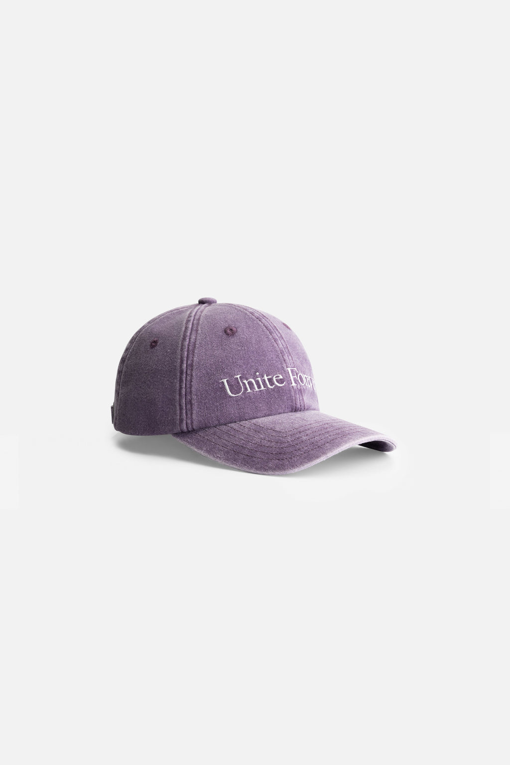 FLOWER SLOGAN CURVED CAP WASHED PURPLE