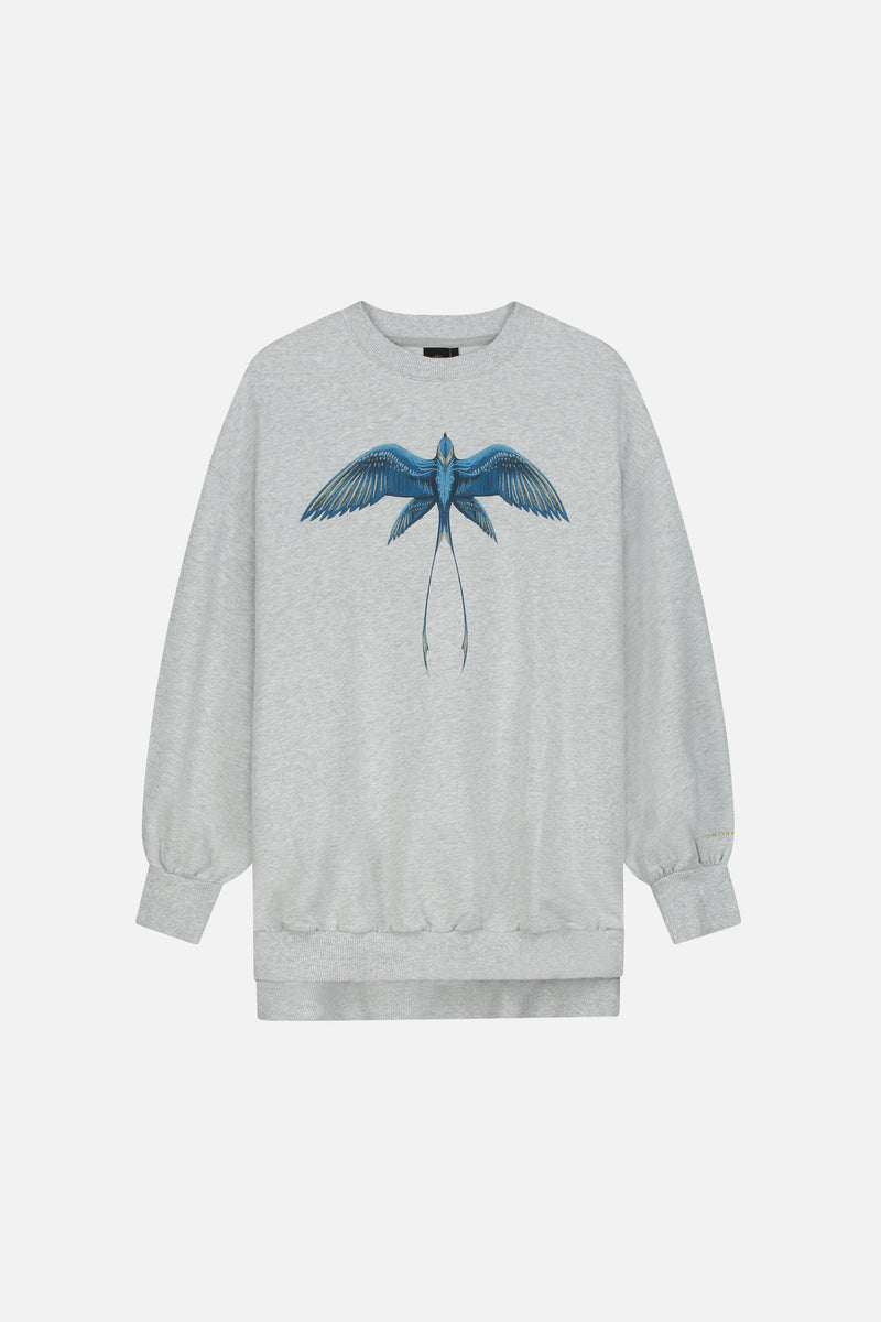 ADSCENDO FRONT SWEATSHIRT WOMEN LIGHT GREY
