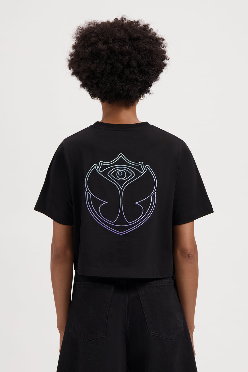 FUSION PASTEL GRADIENT TSHIRT WOMEN BLACK