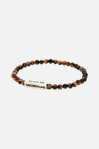 GLASS BEAD BRACELET MEN TIGER EYES