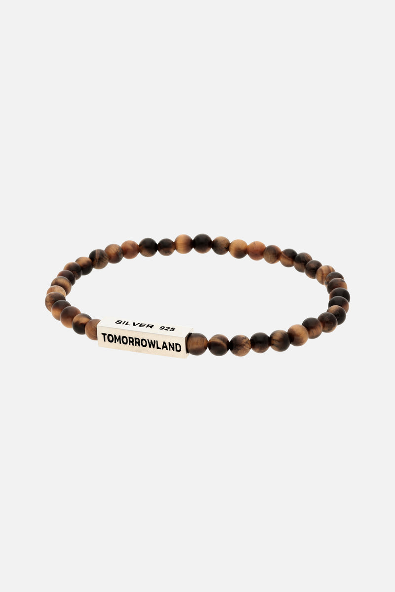 GLASS BEAD BRACELET MEN TIGER EYES