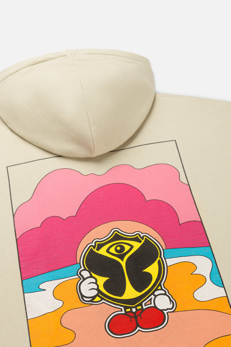 HAPPICON THUMBS UP HOODIE SAND