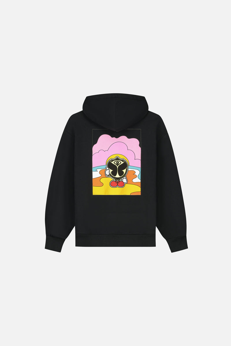 HAPPICON HOODIE KIDS WASHED BLACK