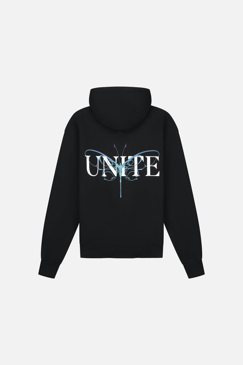 LIBRARY UNITE BACK HOODIE BLACK