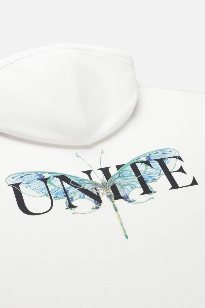 LIBRARY UNITE BACK HOODIE WHITE
