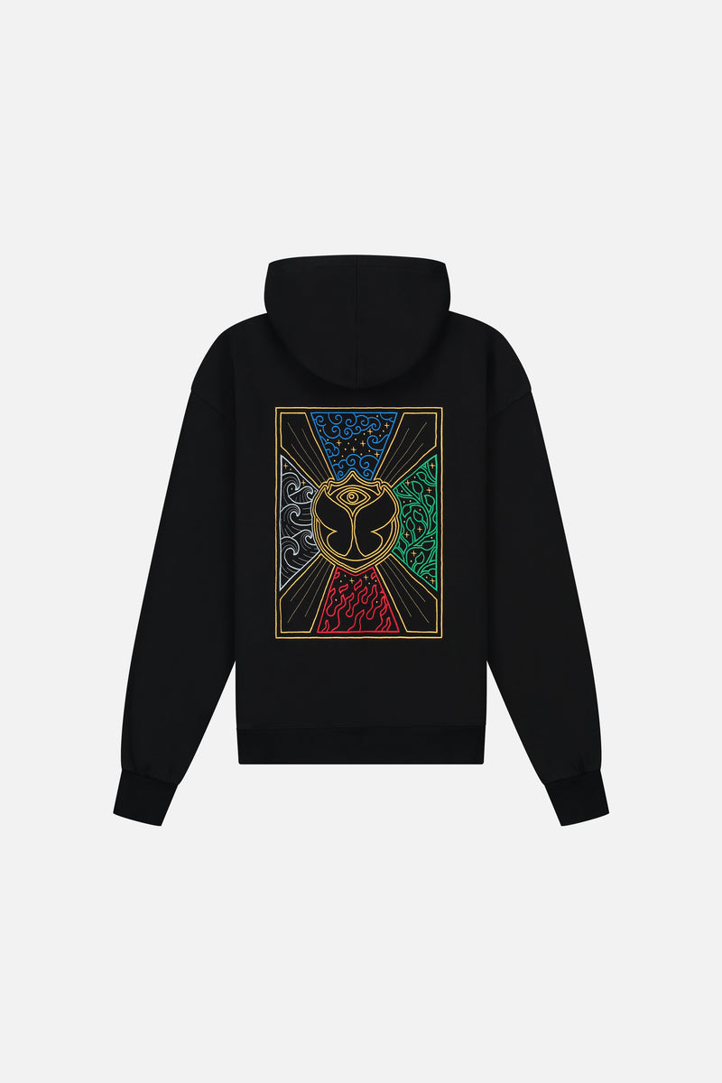 UNITY FLAG COLOR BACK HOODIE BLACK