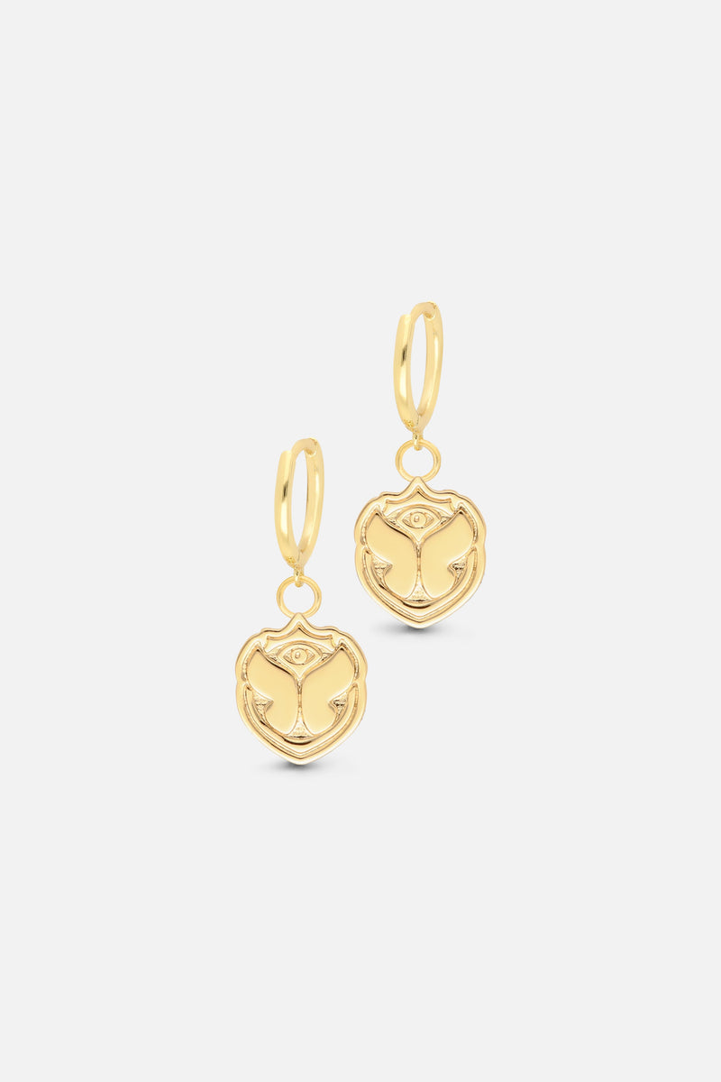 ICON HOOP EARRINGS WOMEN GOLD