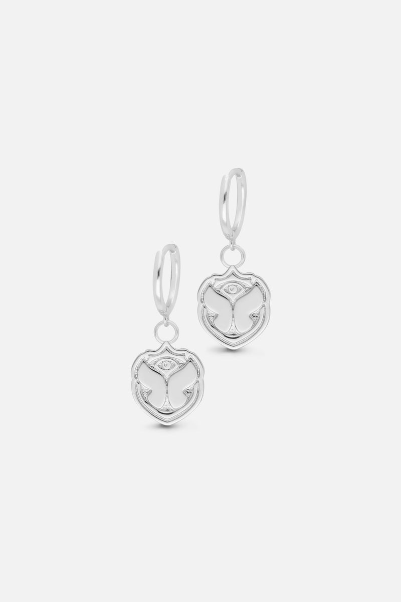 ICON HOOP EARRINGS WOMEN SILVER