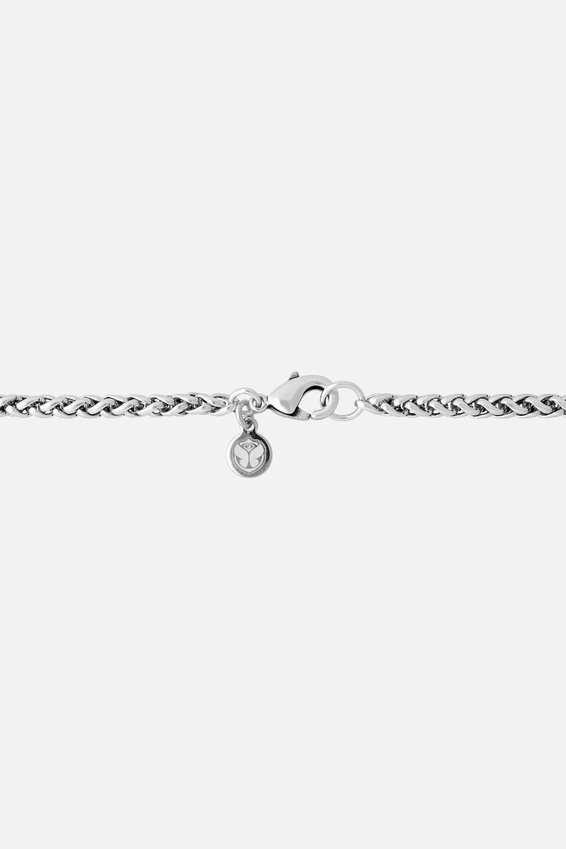 SLOGAN INFINITY NECKLACE MEN SILVER
