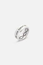 SLOGAN INFINITY RING MEN SILVER