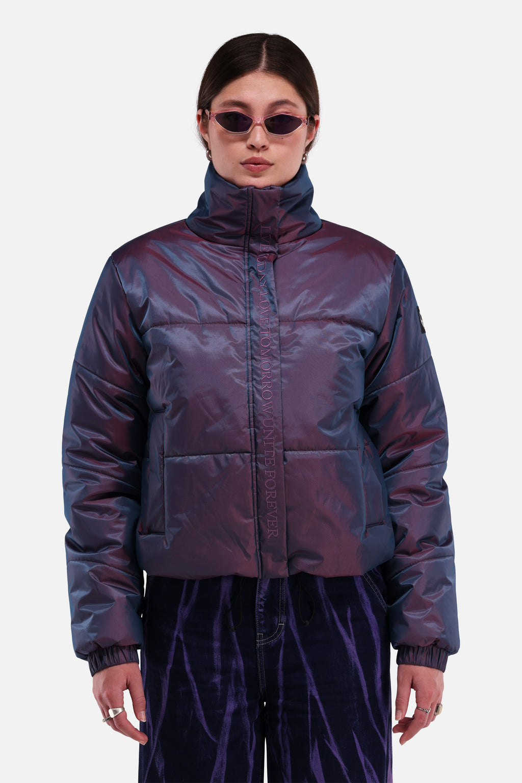 IRIDESCENT PUFFER JACKET WOMEN MULTI