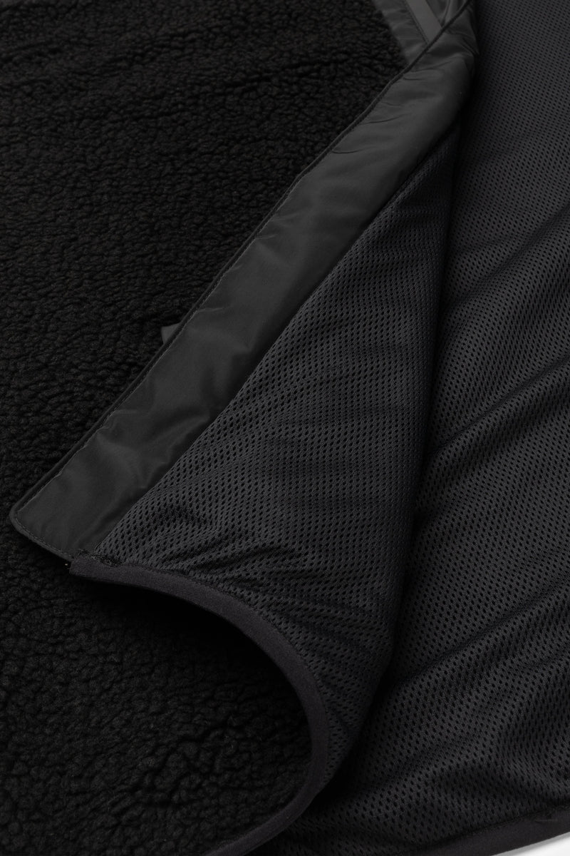 UNITY SLEEVELESS TEDDY JACKET MEN BLACK