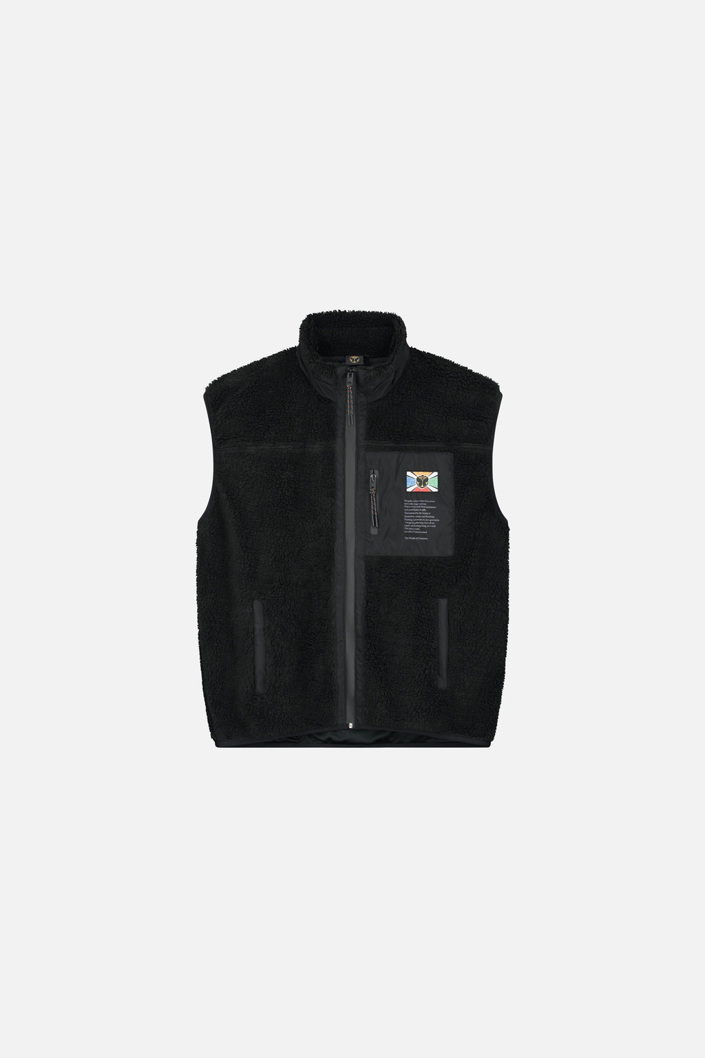 UNITY SLEEVELESS TEDDY JACKET MEN BLACK