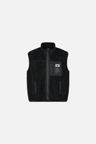 UNITY SLEEVELESS TEDDY JACKET MEN BLACK