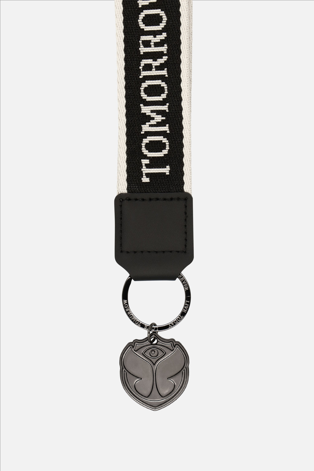 KEYCHAIN SLOGAN BLACK WHITE 25PCS