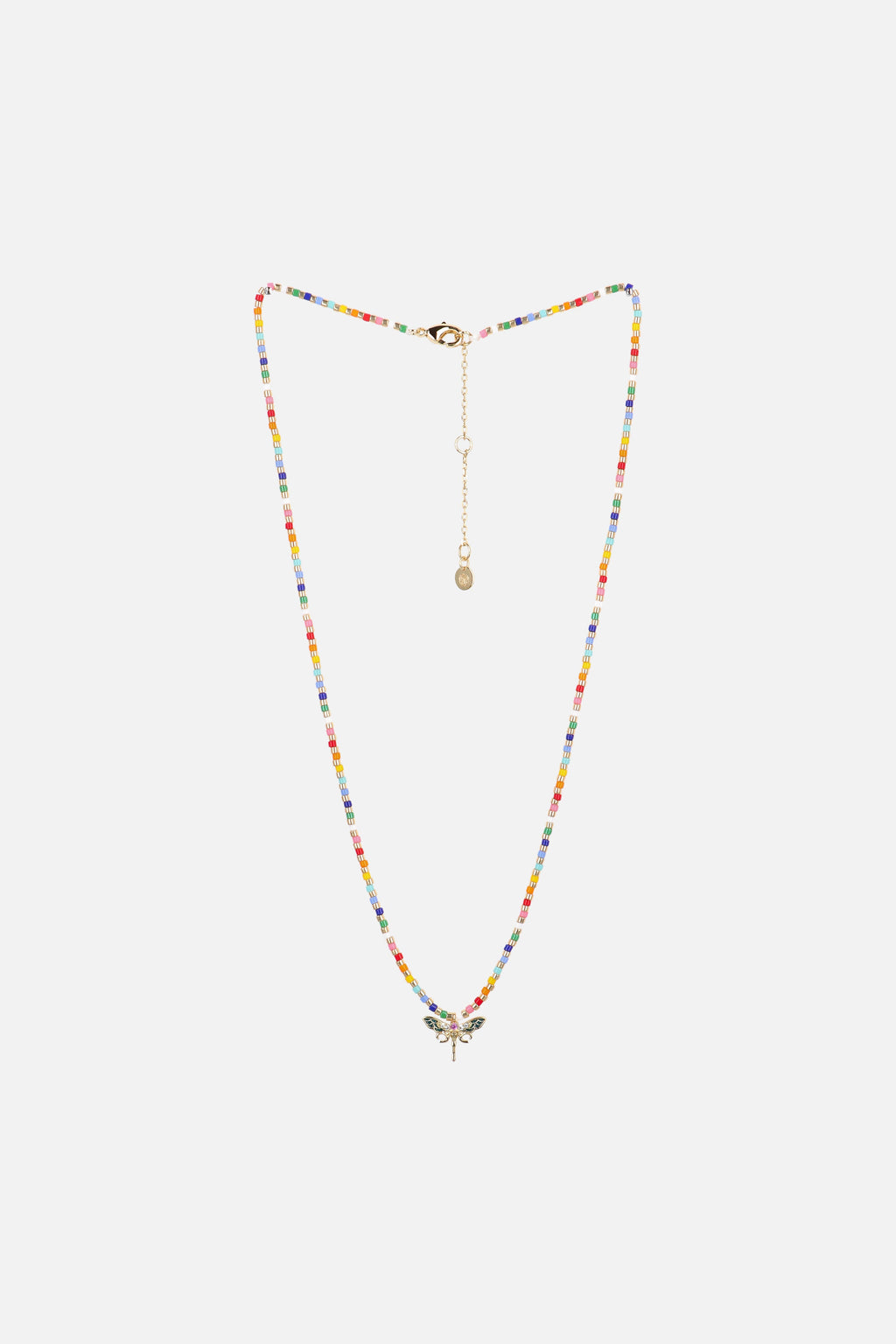 RAINBOW DRAGONFLY NECKLACE WOMEN GOLD