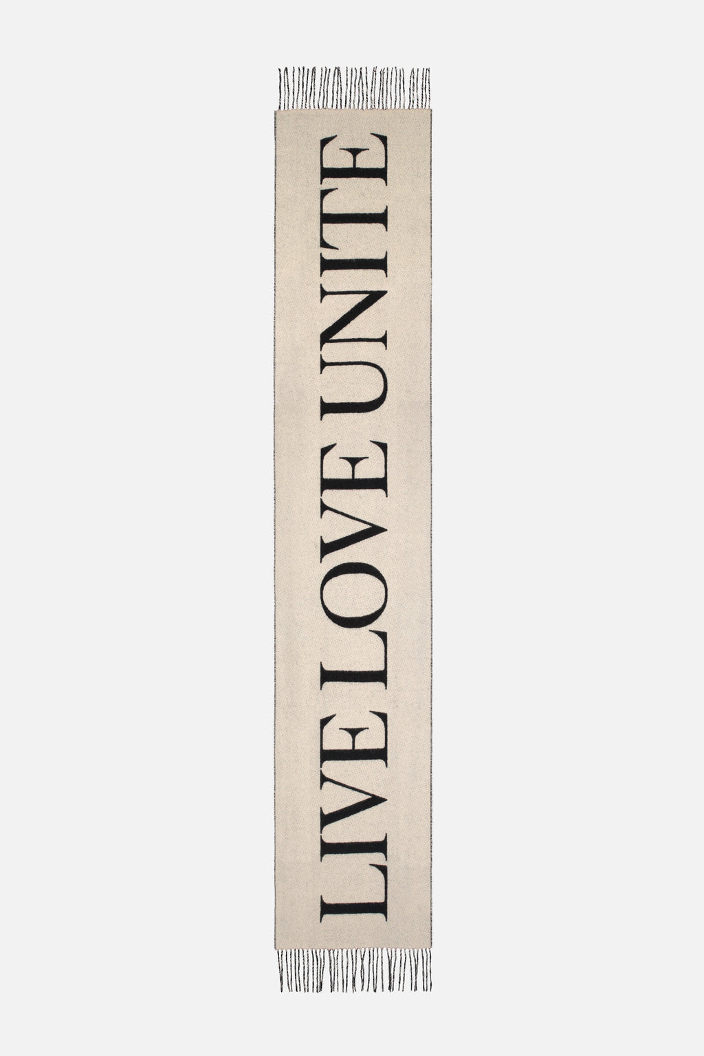 SLOGAN SCARF BLACK