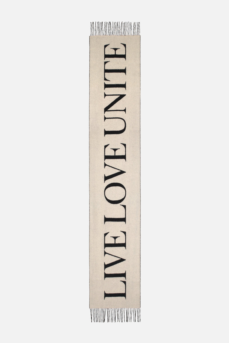 SLOGAN SCARF BLACK