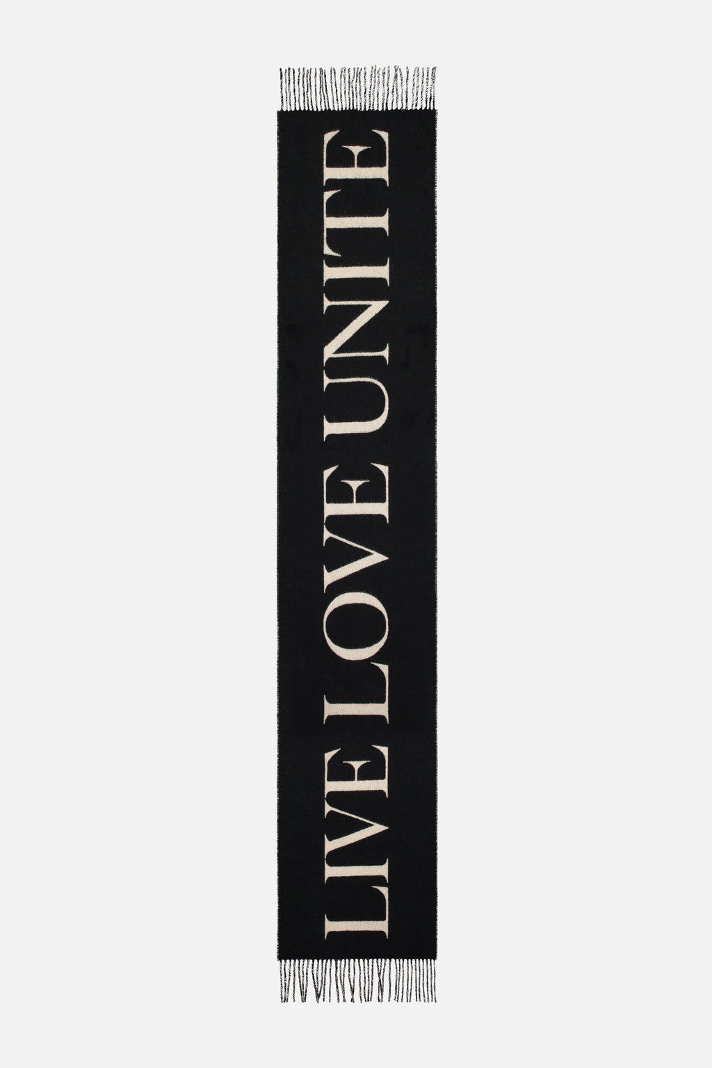 SLOGAN SCARF BLACK