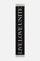 SLOGAN SCARF BLACK