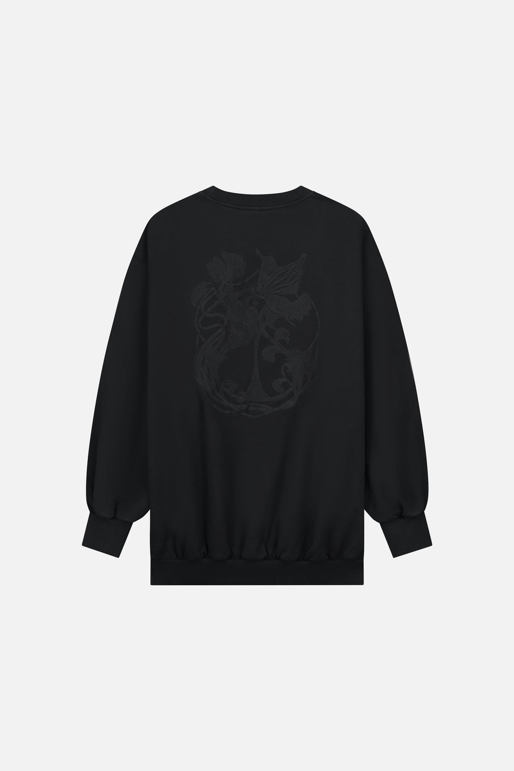 ICON BLOSSOM BACK SWEATSHIRT WOMEN WASHED BLACK