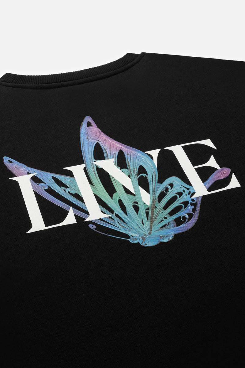 LIBRARY LIVE BACK SWEATSHIRT MEN BLACK
