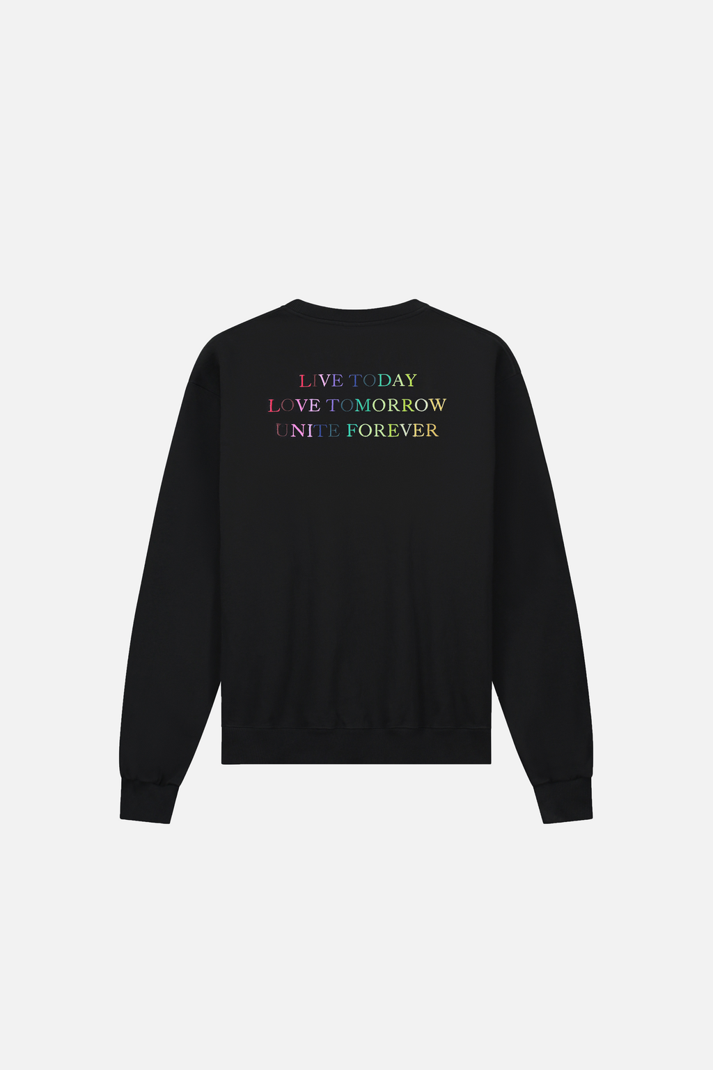 SLOGAN COLOR BACK SWEATSHIRT MEN BLACK