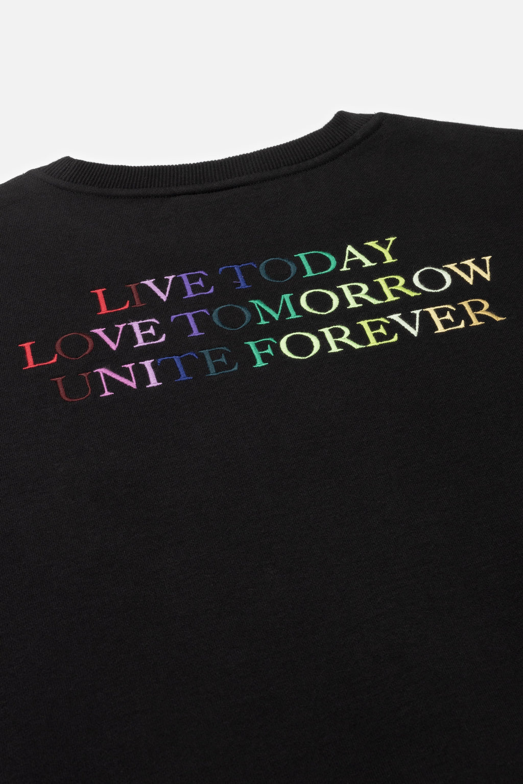 SLOGAN COLOR BACK SWEATSHIRT MEN BLACK