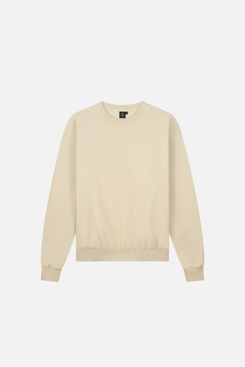 SLOGAN BACK SWEATSHIRT MEN SAND