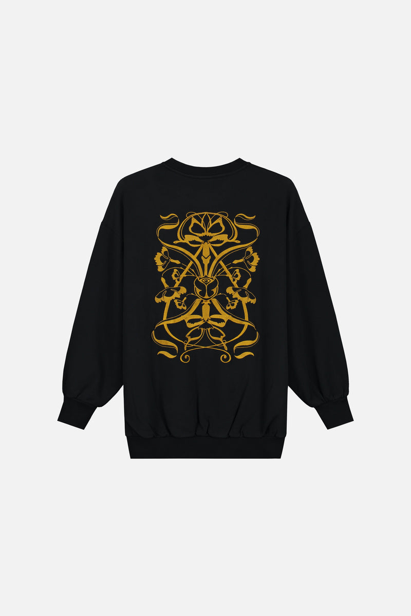 SWISH ICON BACK SWEATSHIRT WOMEN BLACK