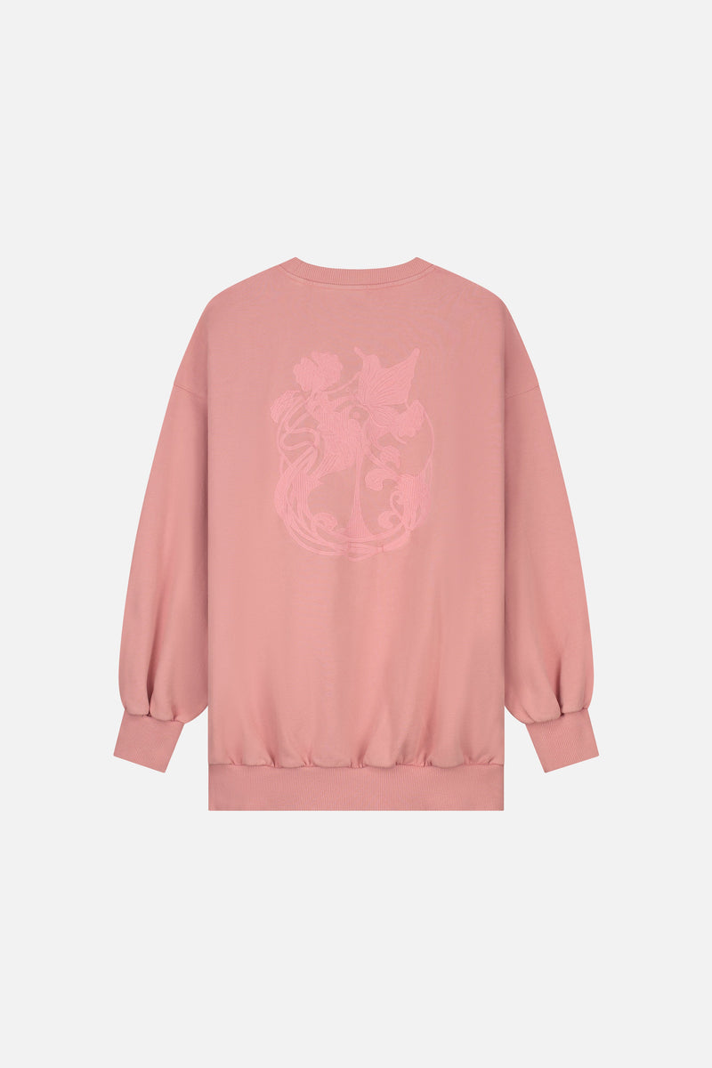 ICON BLOSSOM BACK SWEATSHIRT WOMEN WASHED PINK