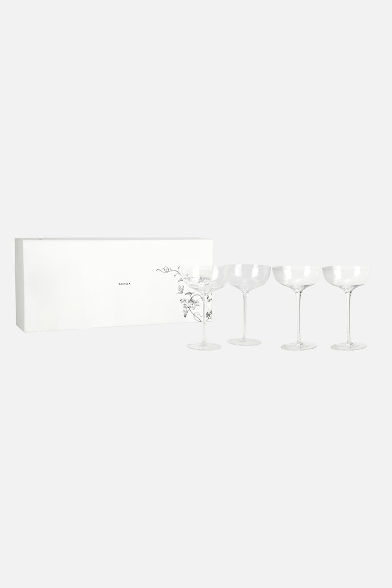 CHAMPAGNE COUPE DRAGONFLY UNITY SET/4