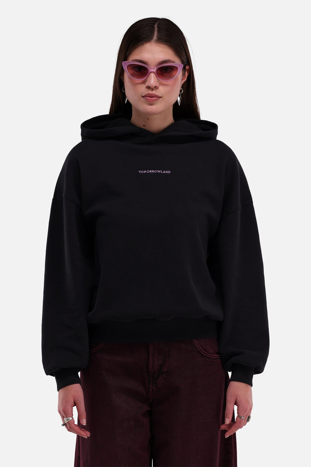 SHADOW FUSION PINK HOODIE WOMEN BLACK