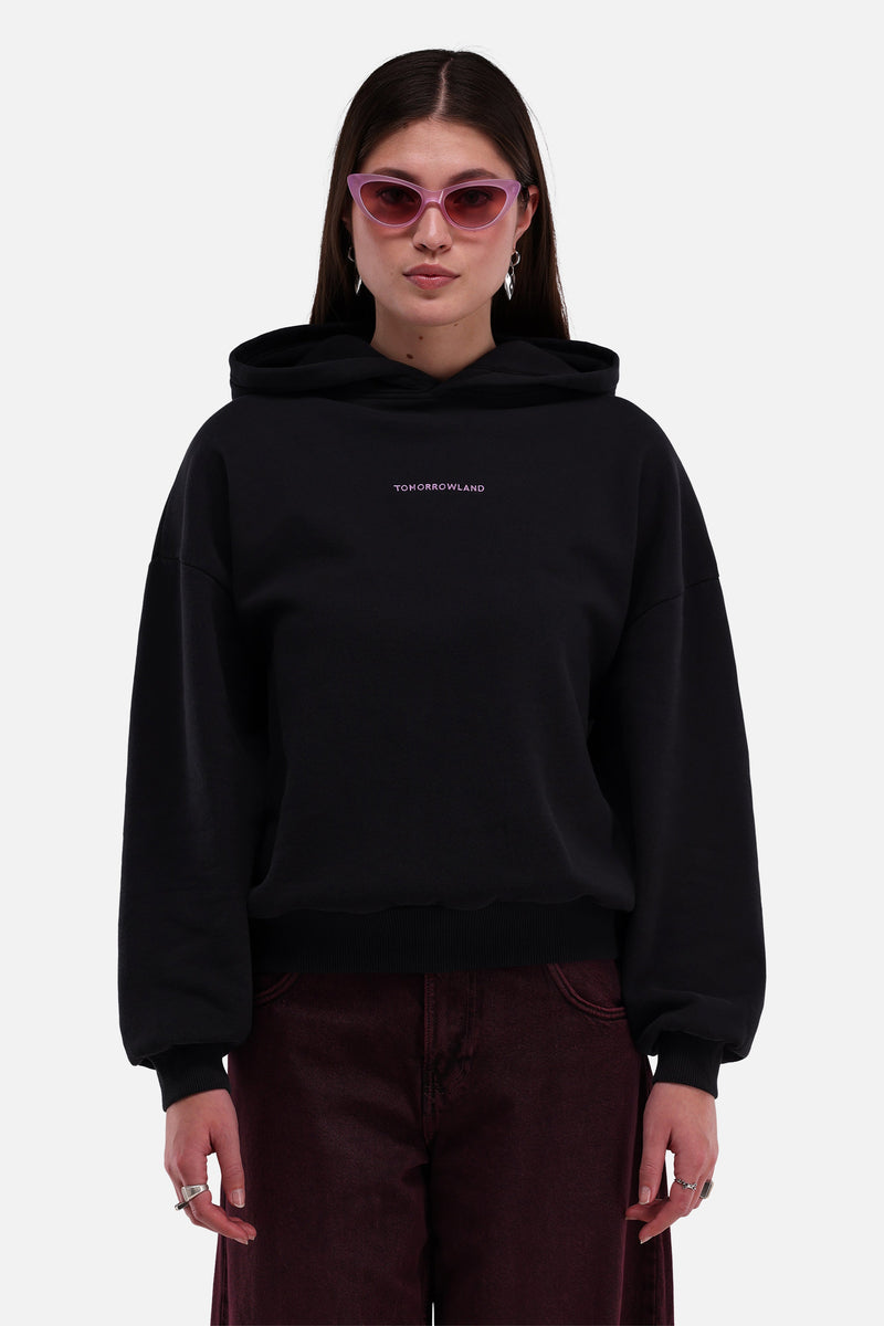 SHADOW FUSION PINK HOODIE WOMEN BLACK