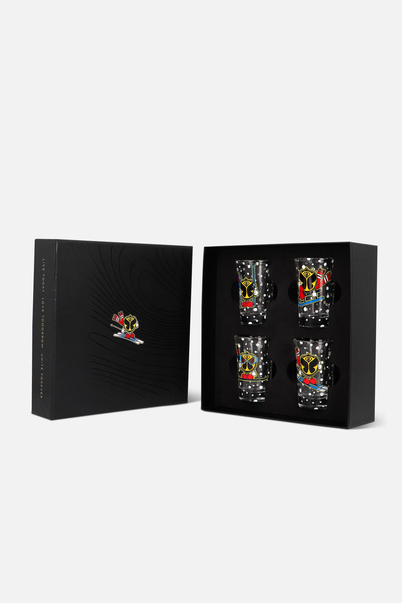 HAPPICON SKI SHOTGLASSES MULTI 4PCS