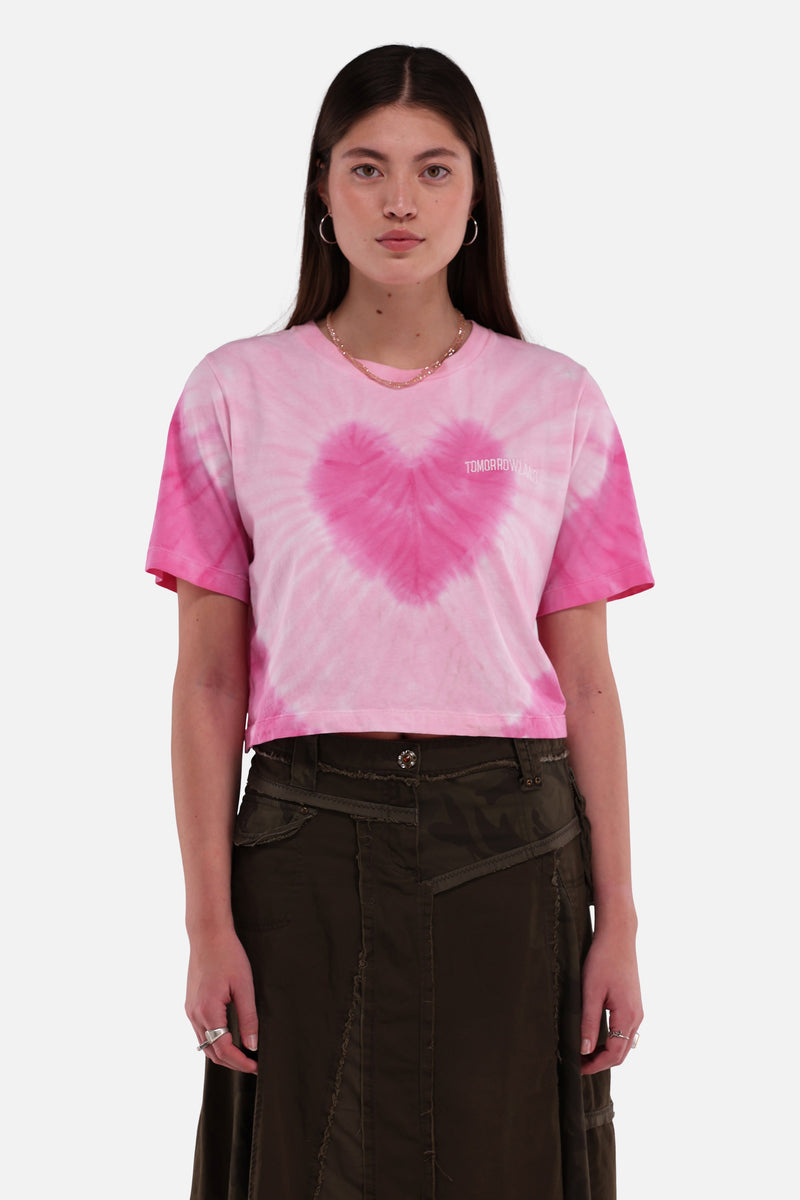 TIE DYE TOMORROWLAND TSHIRT WOMEN PINK