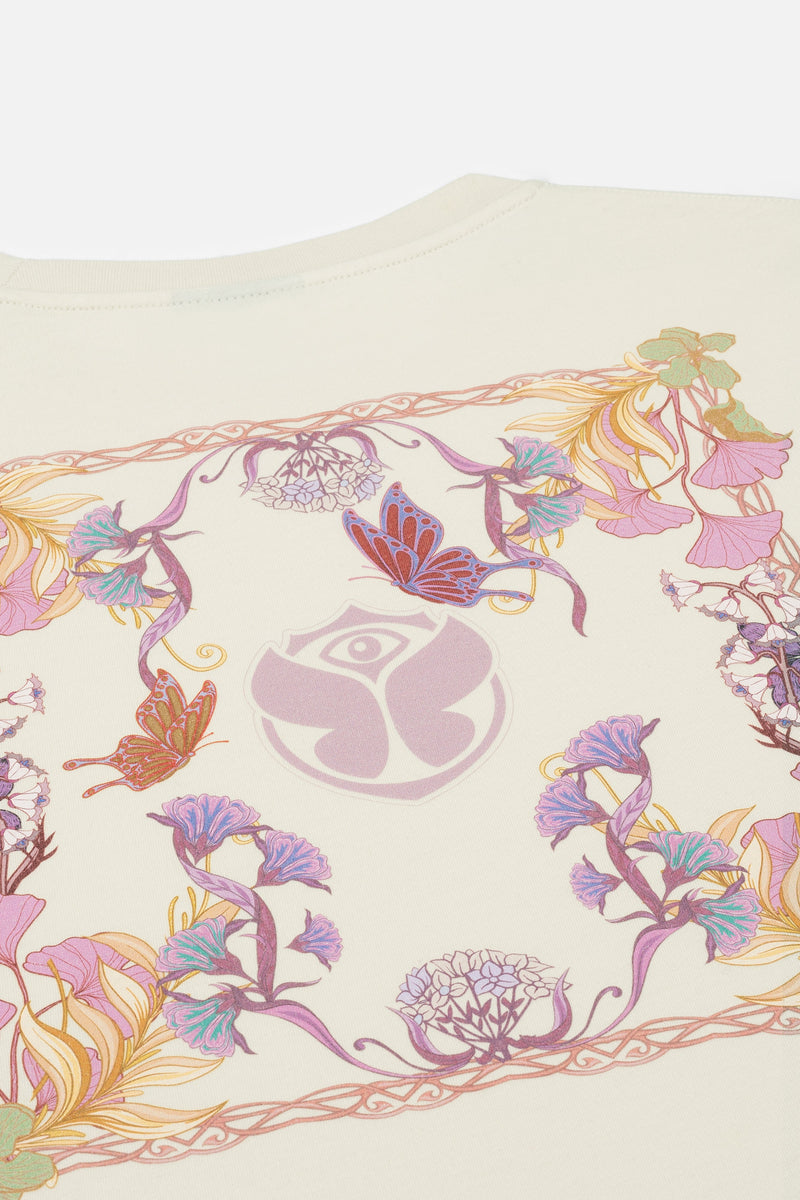BOTANIC BACK CROPPED TSHIRT WOMEN WHITE