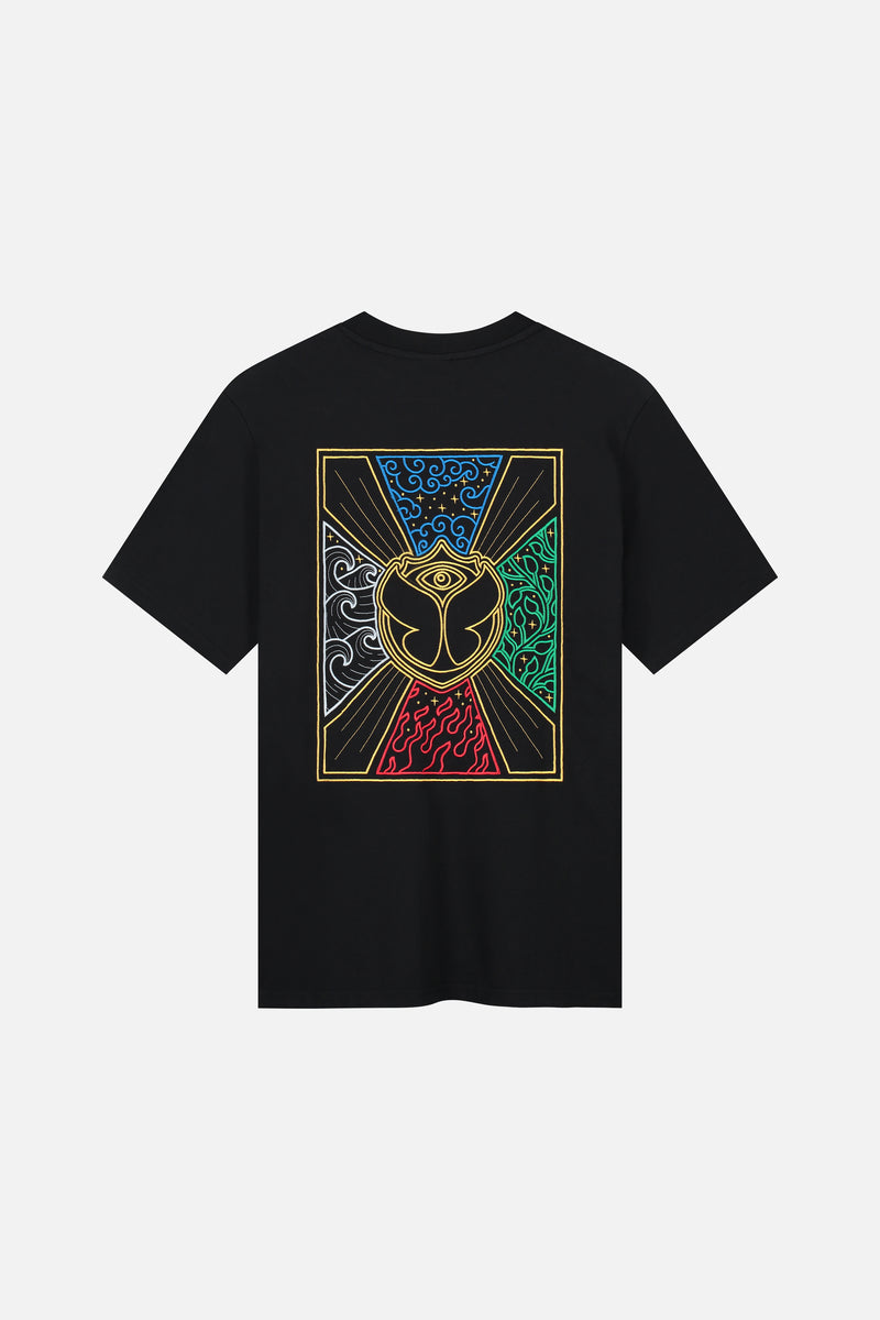 UNITY FLAG COLOR BACK TSHIRT MEN BLACK