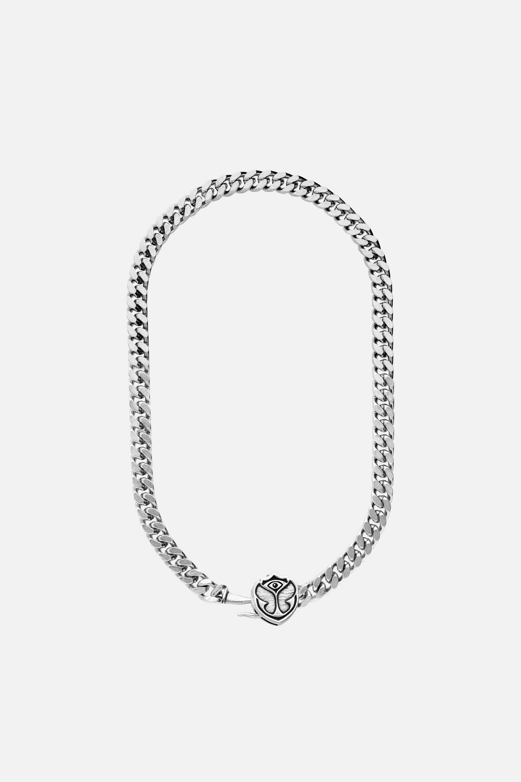 ICON CLASP CHAIN NECKLACE VINTAGE SILVER