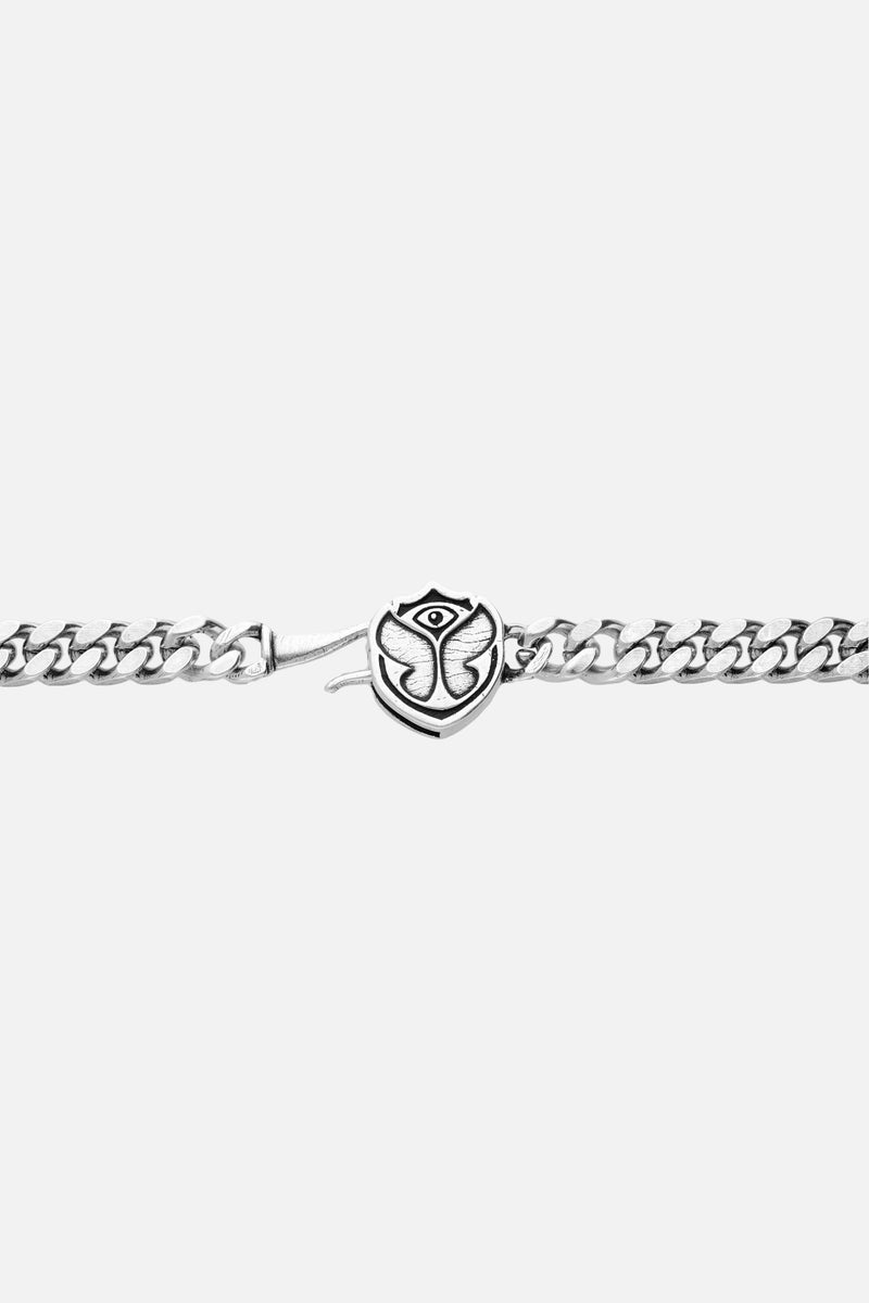 ICON CLASP CHAIN NECKLACE VINTAGE SILVER