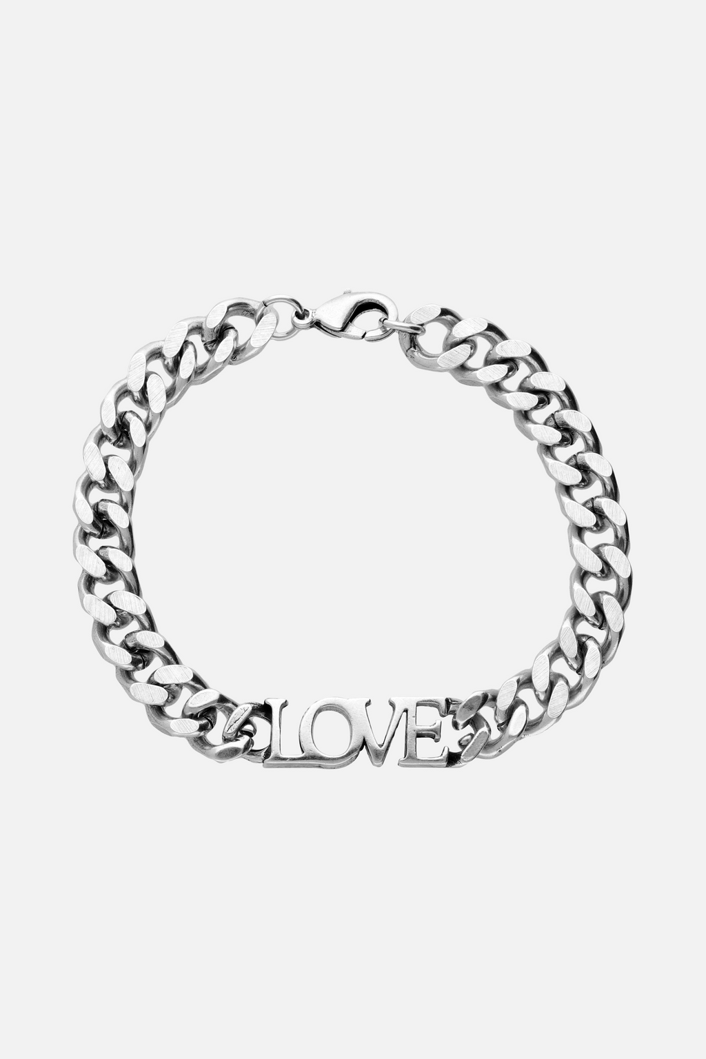 LOVE CHAIN BRACELET VINTAGE SILVER